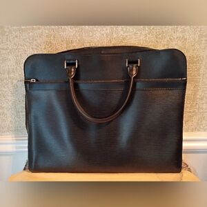 Louis Vuitton Black Leather Briefcase